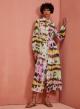 Multi color long chemisier Dress with print "CHRISTINA" Devotion Twins - 0