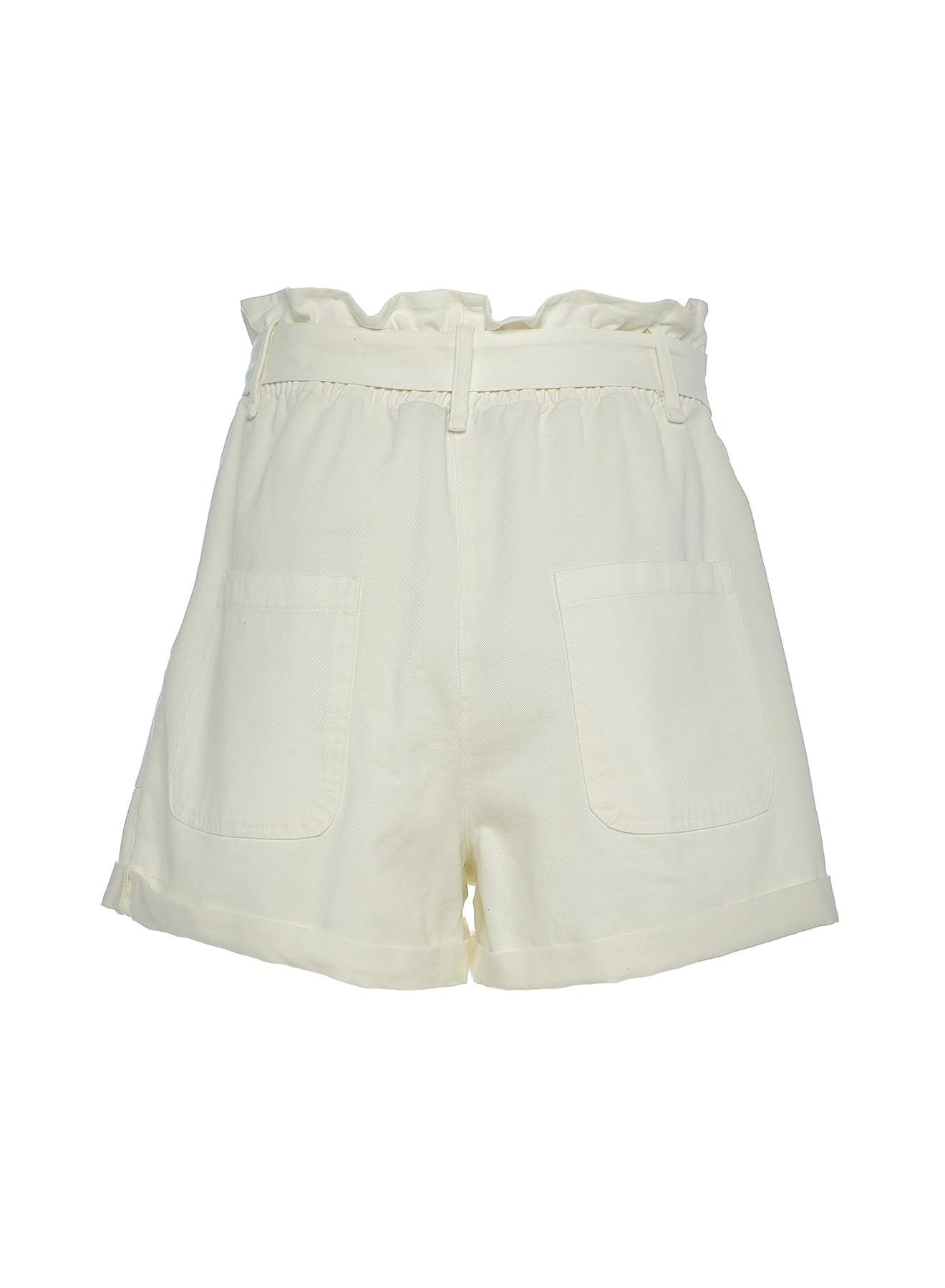 Off White denim Shorts with belt "ALMA" Devotion Twins - 3