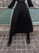 Black long cupro Skirt "NIKE" Devotion Twins - 1