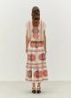 Red-Orange Jaquard Blouse "LOKI" Devotion Twins - 1