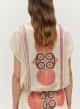 Red-Orange Jaquard Blouse "LOKI" Devotion Twins - 4