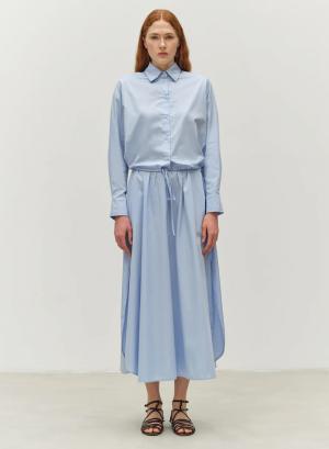 Light Blue poplin Shirt with long sleeves "PARALLEL" Devotion Twins - 47021