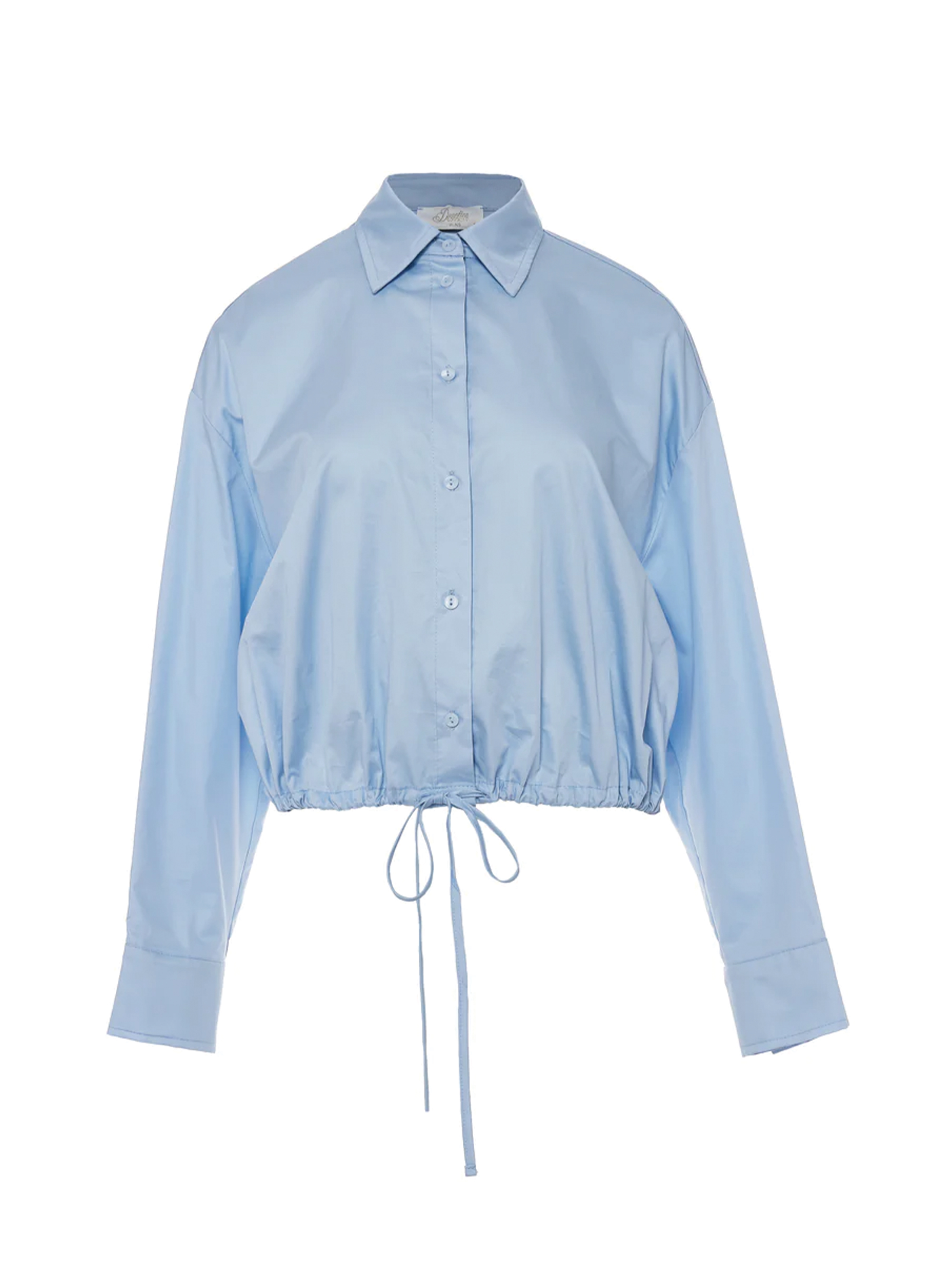 Light Blue poplin Shirt with long sleeves "PARALLEL" Devotion Twins - 5