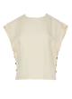Ecru sleeveless Blouse with side buttons "AGAPI" Devotion Twins-6