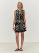 Black -Off White sleeveless Blouse "CANNY" Devotion Twins - 0