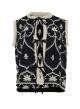 Black -Off White sleeveless Blouse "CANNY" Devotion Twins-5