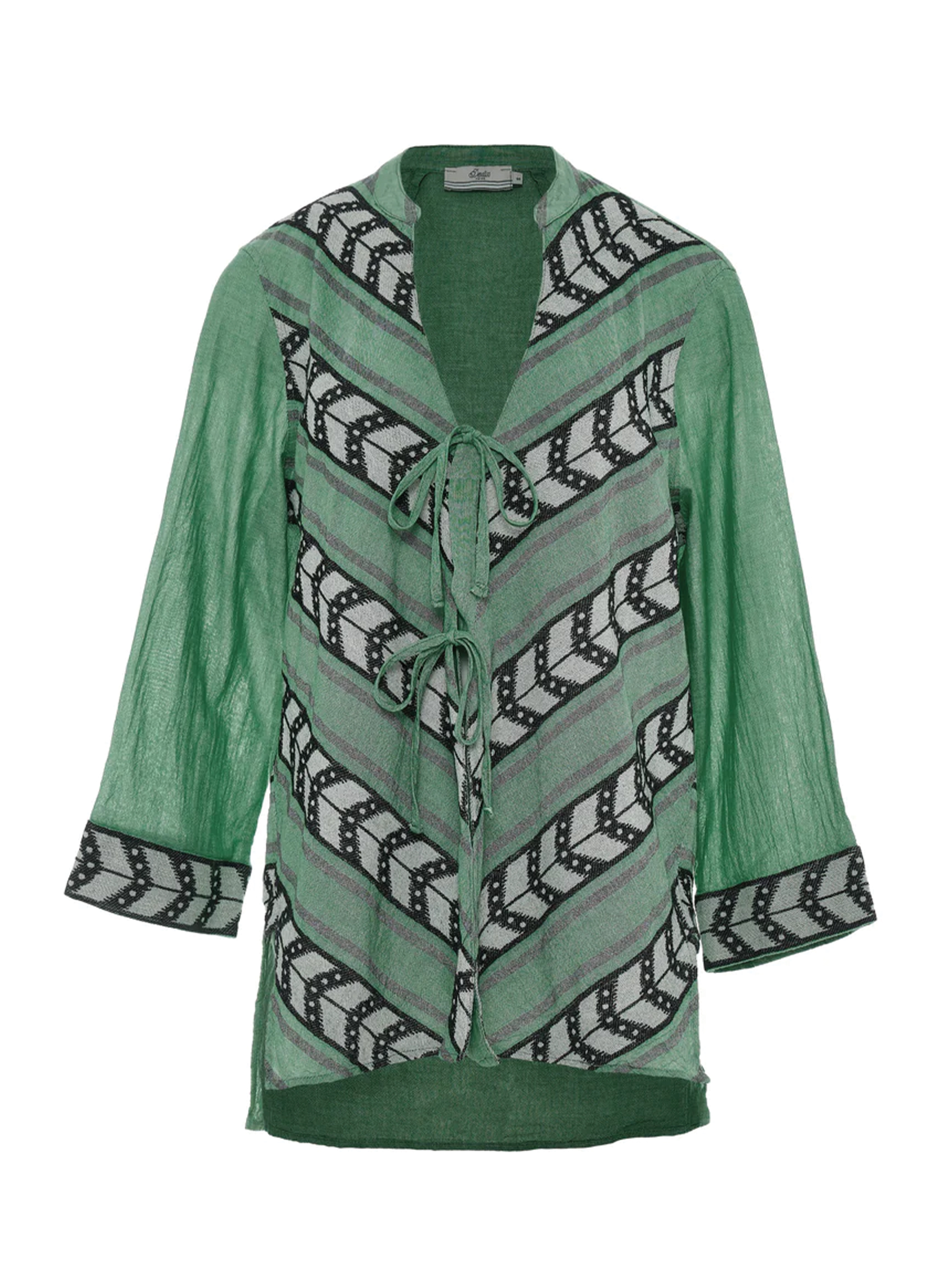 Green-Black Jacquard Shirt "GORGEOUS" Devotion Twins - 4