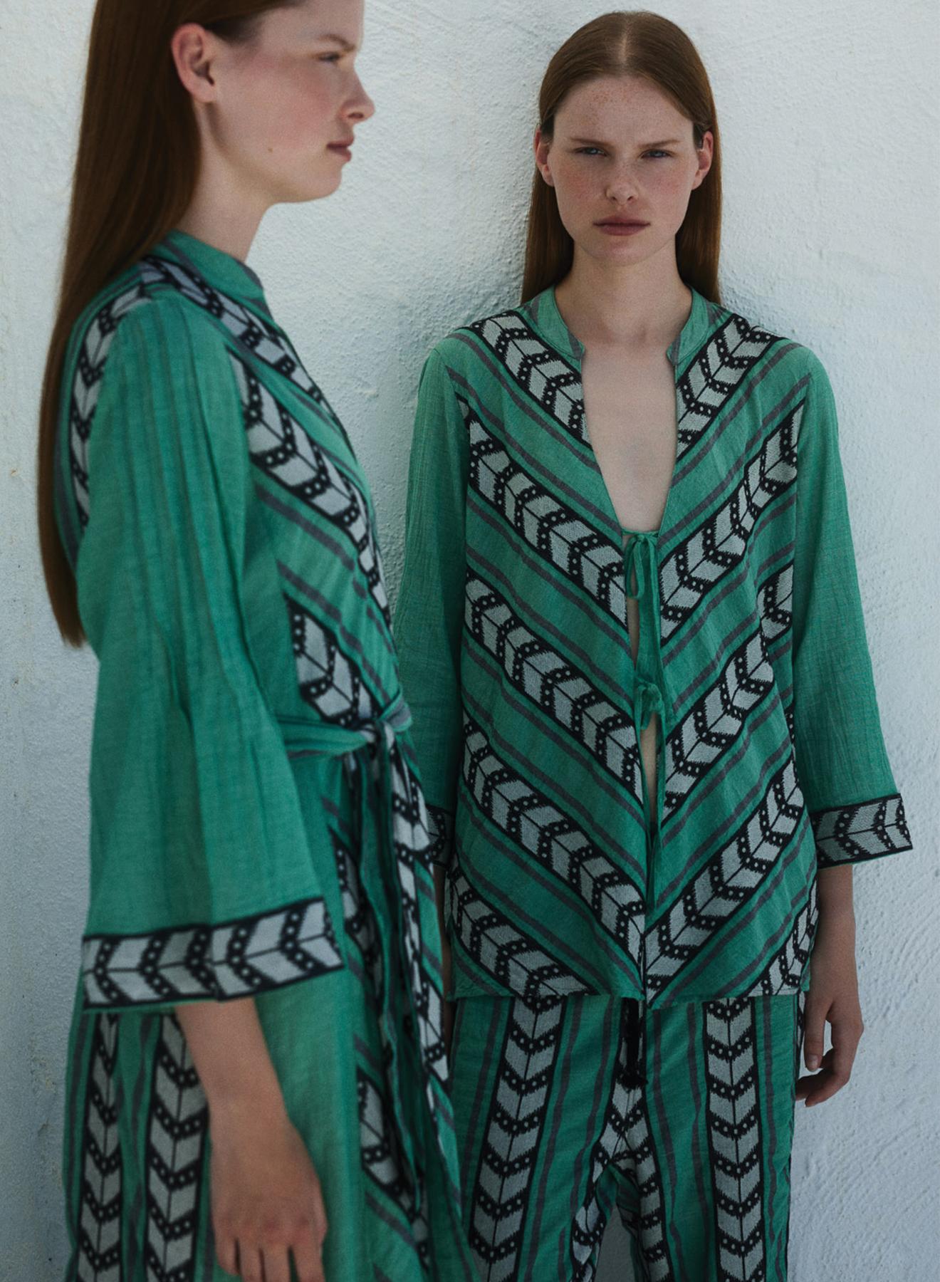 Πράσινο-Μαύρο Πουκάμισο Jacquard "GORGEOUS" Devotion Twins - 4