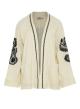 Off White Jacquard Jacket "GENVINE" Devotion Twins-5
