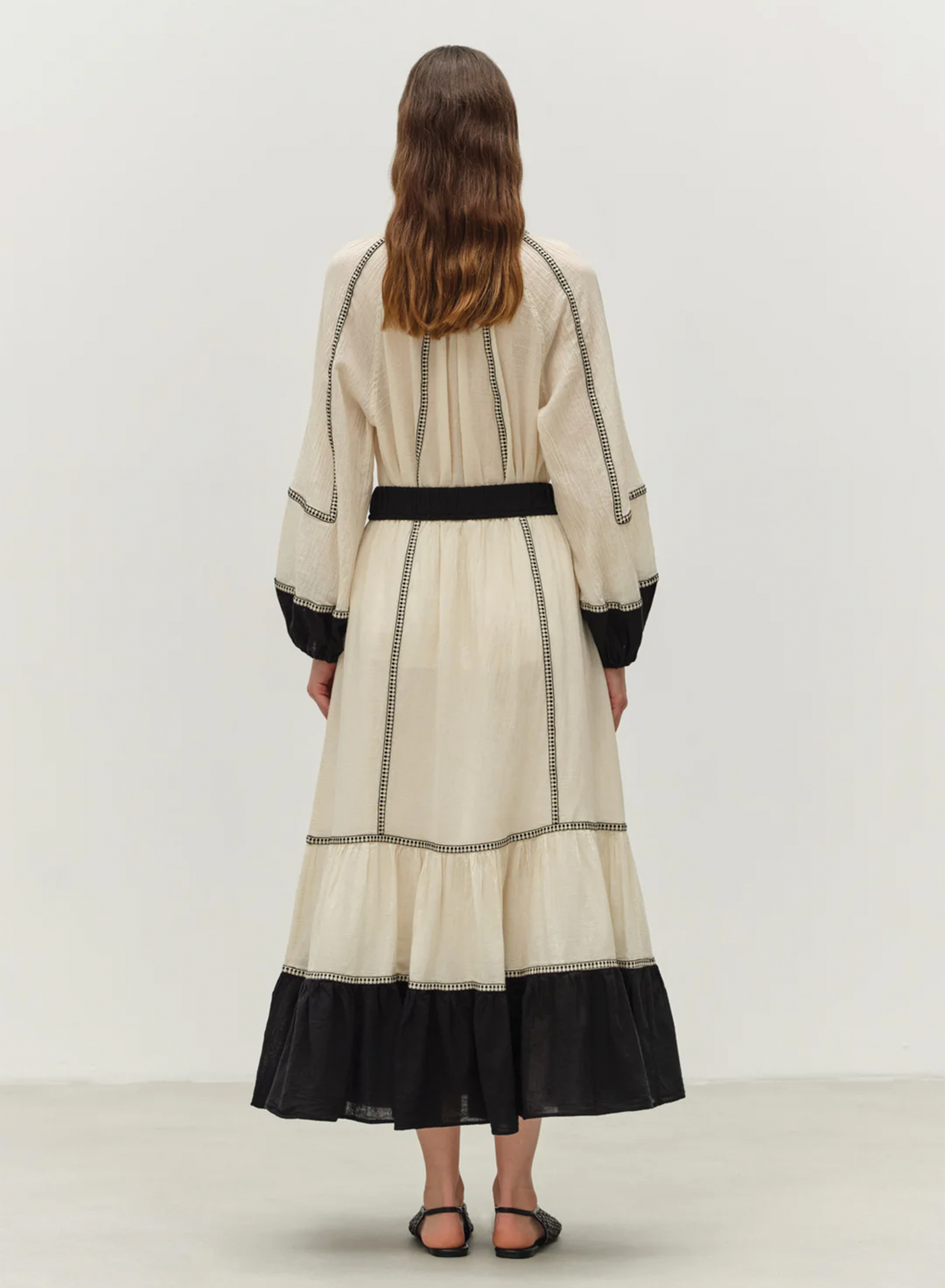 Off White-Black gaza Skirt "ERATO" Devotion Twins - 1