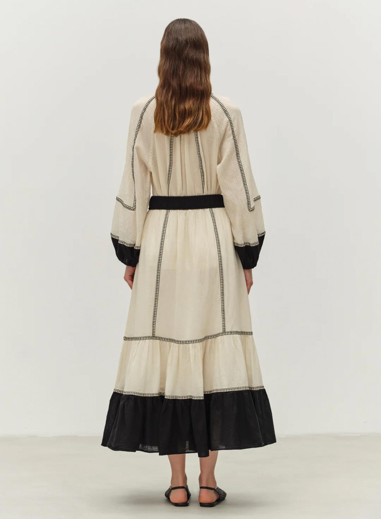 Off White-Black gaza Skirt "ERATO" Devotion Twins - 2