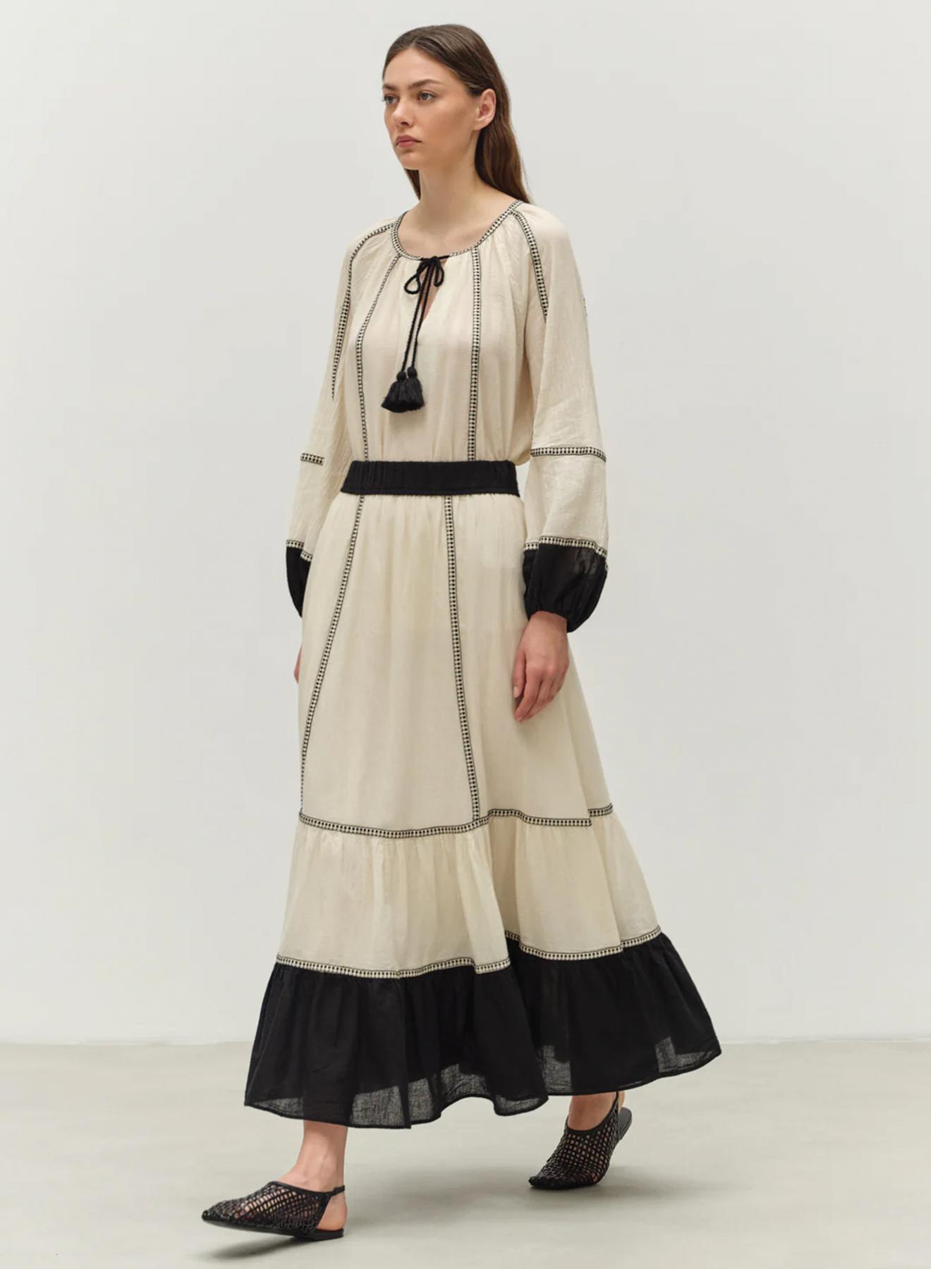Off White-Black gaza Skirt "ERATO" Devotion Twins - 3