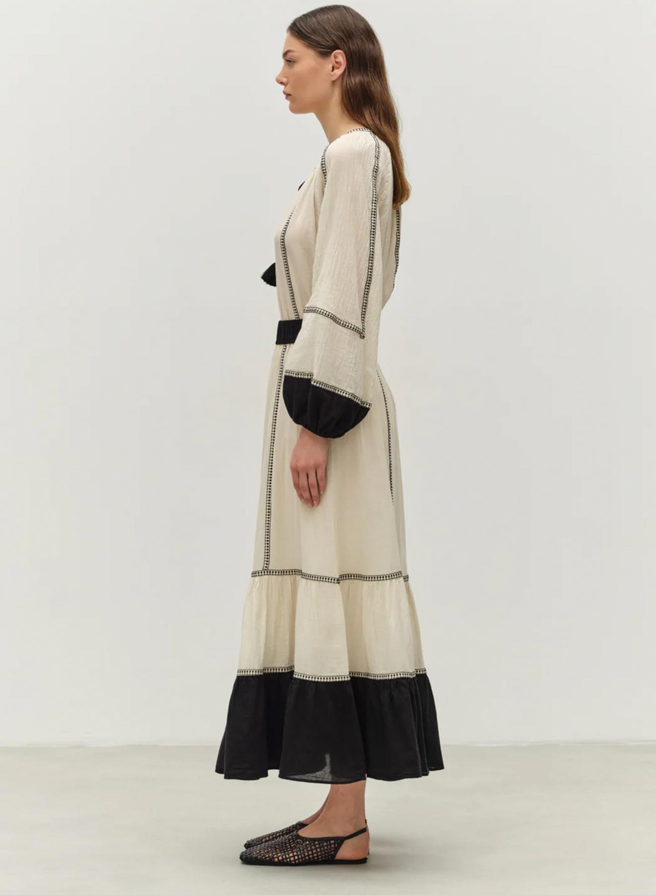 Off White-Black gaza Skirt "ERATO" Devotion Twins - 5