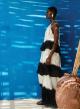 Μαύρο-Off white μακρύ Φόρεμα γάζα με βολάν και με τιράντες "KLEIO" Devotion Twins-7
