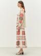 Red-Orange Jaquard Skirt "OLYMPIA" Devotion Twins - 3