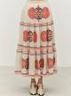 Red-Orange Jaquard Skirt "OLYMPIA" Devotion Twins-5