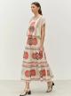 Red-Orange Jaquard Skirt "OLYMPIA" Devotion Twins-6