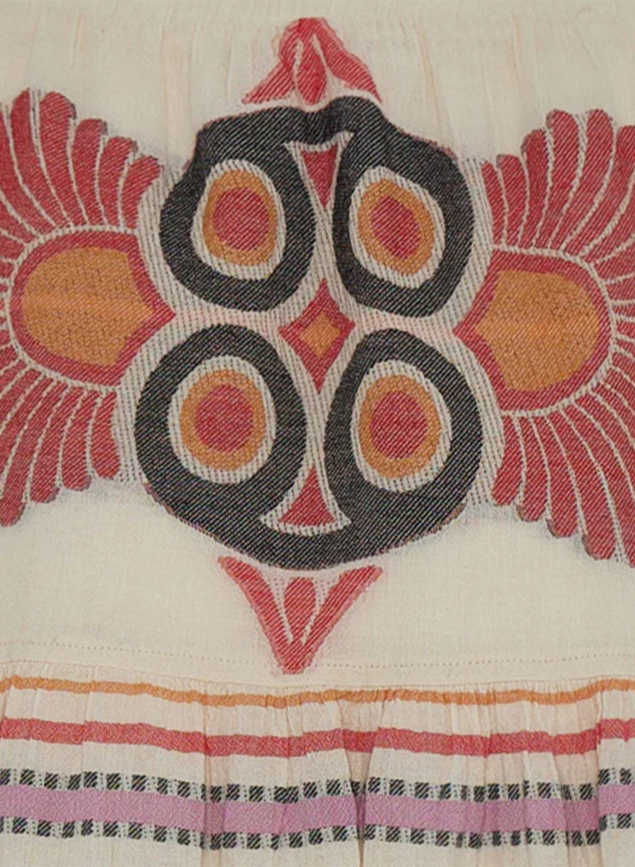 Red-Orange Jaquard Skirt "OLYMPIA" Devotion Twins - 7