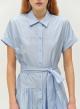 Light Blue long Dress with short sleeves and with belt "EAR" Devotion Twins - 2