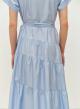 Light Blue long Dress with short sleeves and with belt "EAR" Devotion Twins - 4