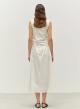 White sleeveless poplin Dress with lapel 'EROS" Devotion Twins - 1