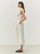 White sleeveless poplin Dress with lapel 'EROS" Devotion Twins - 2