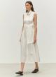 White sleeveless poplin Dress with lapel 'EROS" Devotion Twins - 3
