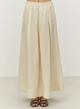 Ecru lond Skirt with pockets and with wide pleats "LOYALTY" Devotion Twins-5