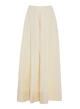 Ecru lond Skirt with pockets and with wide pleats "LOYALTY" Devotion Twins-6