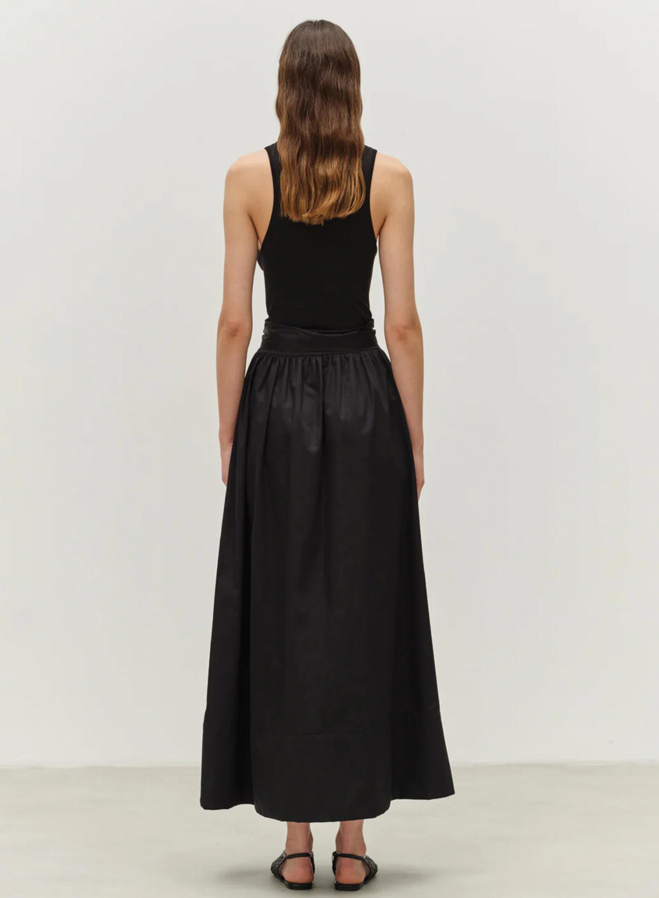 Black long Dress with belt "LIVELY" Devotion Twins - 2