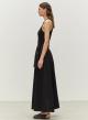Black long Dress with belt "LIVELY" Devotion Twins - 2