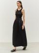 Black long Dress with belt "LIVELY" Devotion Twins - 3
