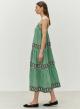 Green-Black long Jacquard Dress with straps "BRILLIANT" Devotion Twins - 3