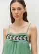 Green-Black long Jacquard Dress with straps "BRILLIANT" Devotion Twins-5