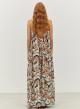 Multi color long printed Dress with straps "ATHINA" Devotion Twins - 1