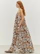 Multi color long printed Dress with straps "ATHINA" Devotion Twins-5