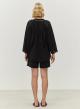 Black gaza Shorts with elasticated waistband "THALIA" Devotion Twins - 1