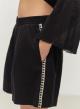 Black gaza Shorts with elasticated waistband "THALIA" Devotion Twins - 2