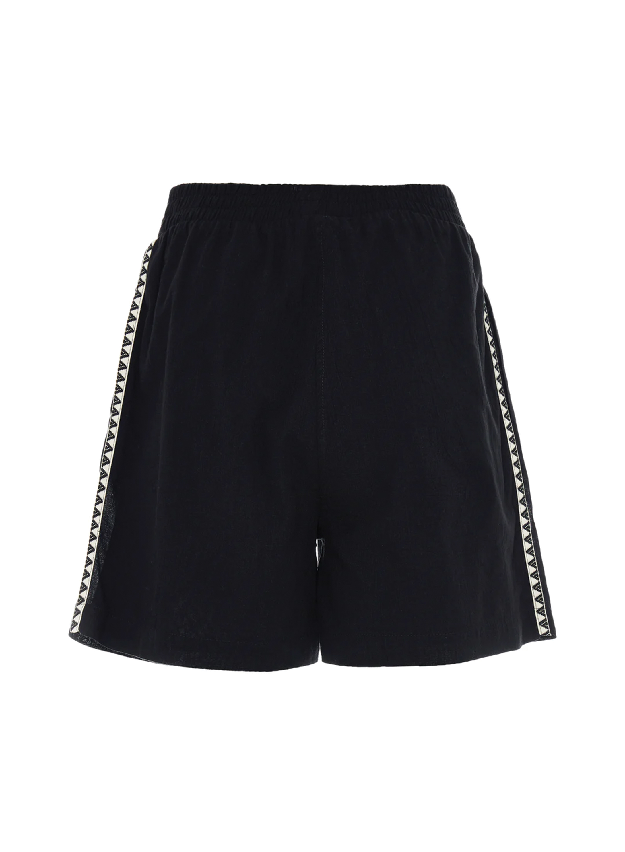 Black gaza Shorts with elasticated waistband "THALIA" Devotion Twins - 6