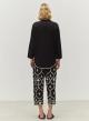 Black -Off White Pants with embroidery "RESILIENT" Devotion Twins - 1