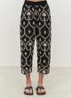 Black -Off White Pants with embroidery "RESILIENT" Devotion Twins-5