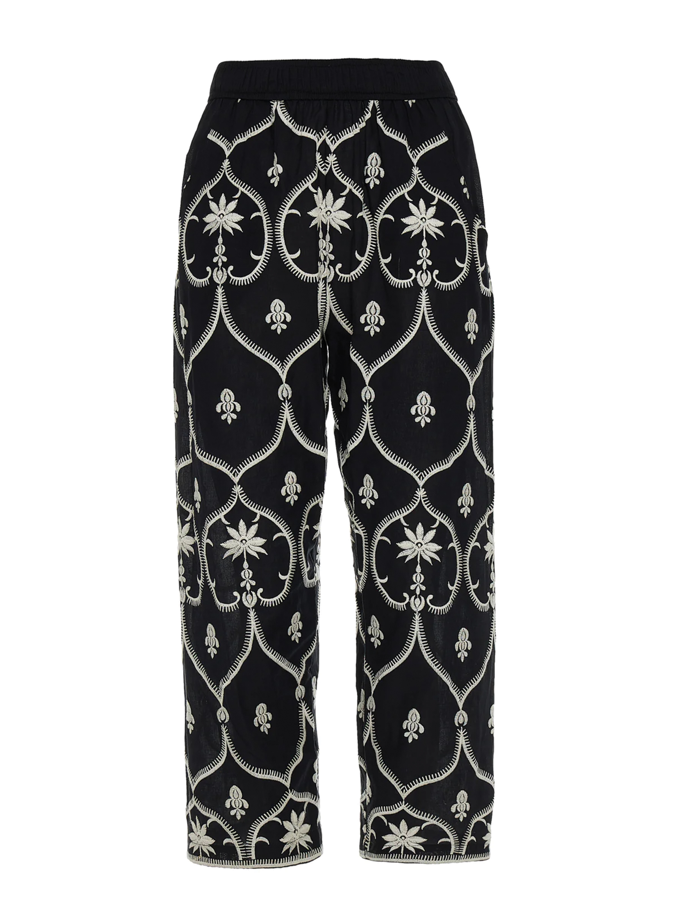 Black -Off White Pants with embroidery "RESILIENT" Devotion Twins - 6