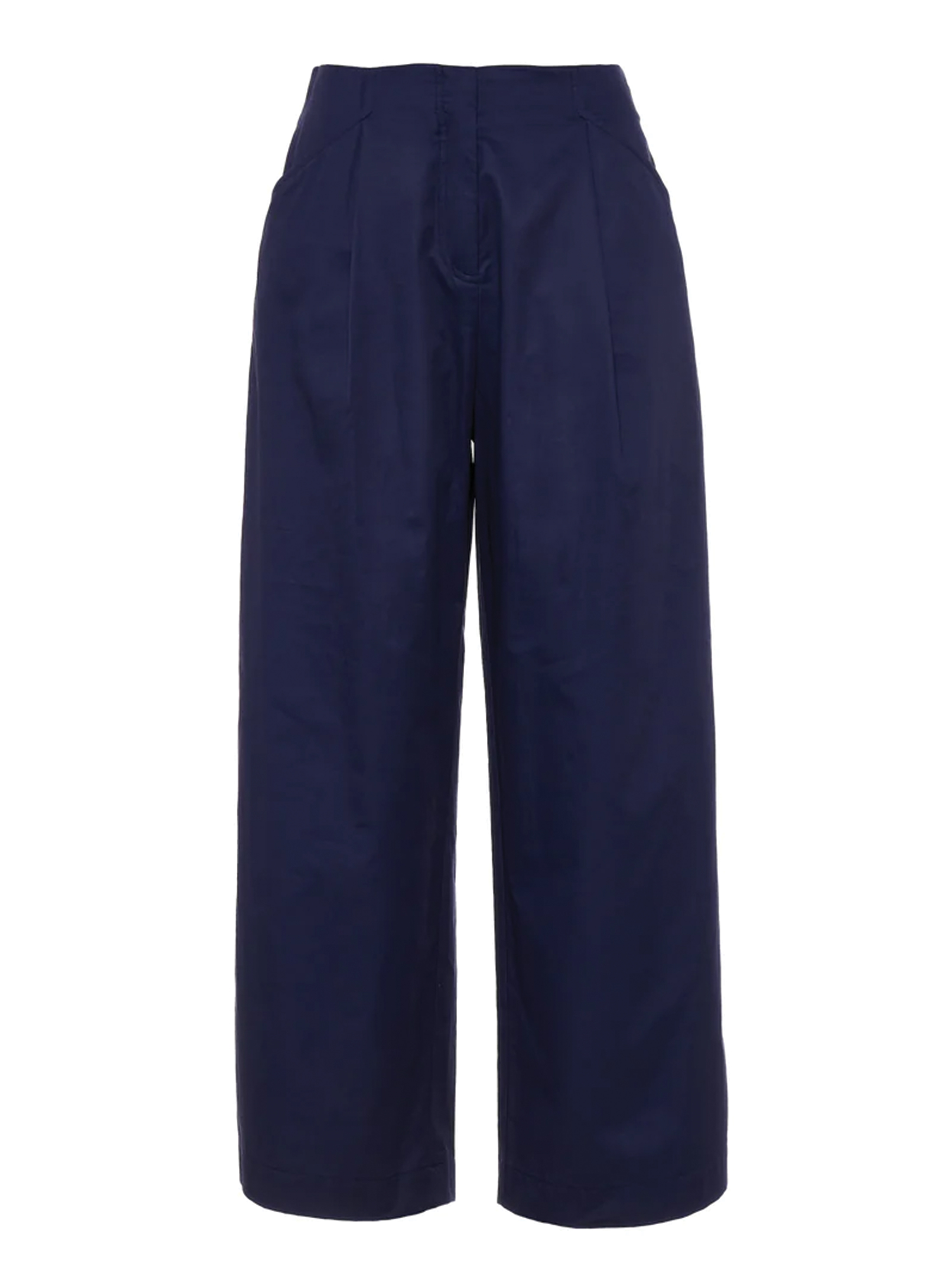 Navy Blue Παντελόνι ποπλίνα με πιέτες και με λάστιχο πίσω στη μέση "SYNESI" Devotion Twins - 6