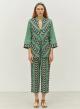 Green-Black Jacquard Pants "PERFECT" Devotion Twins - 1