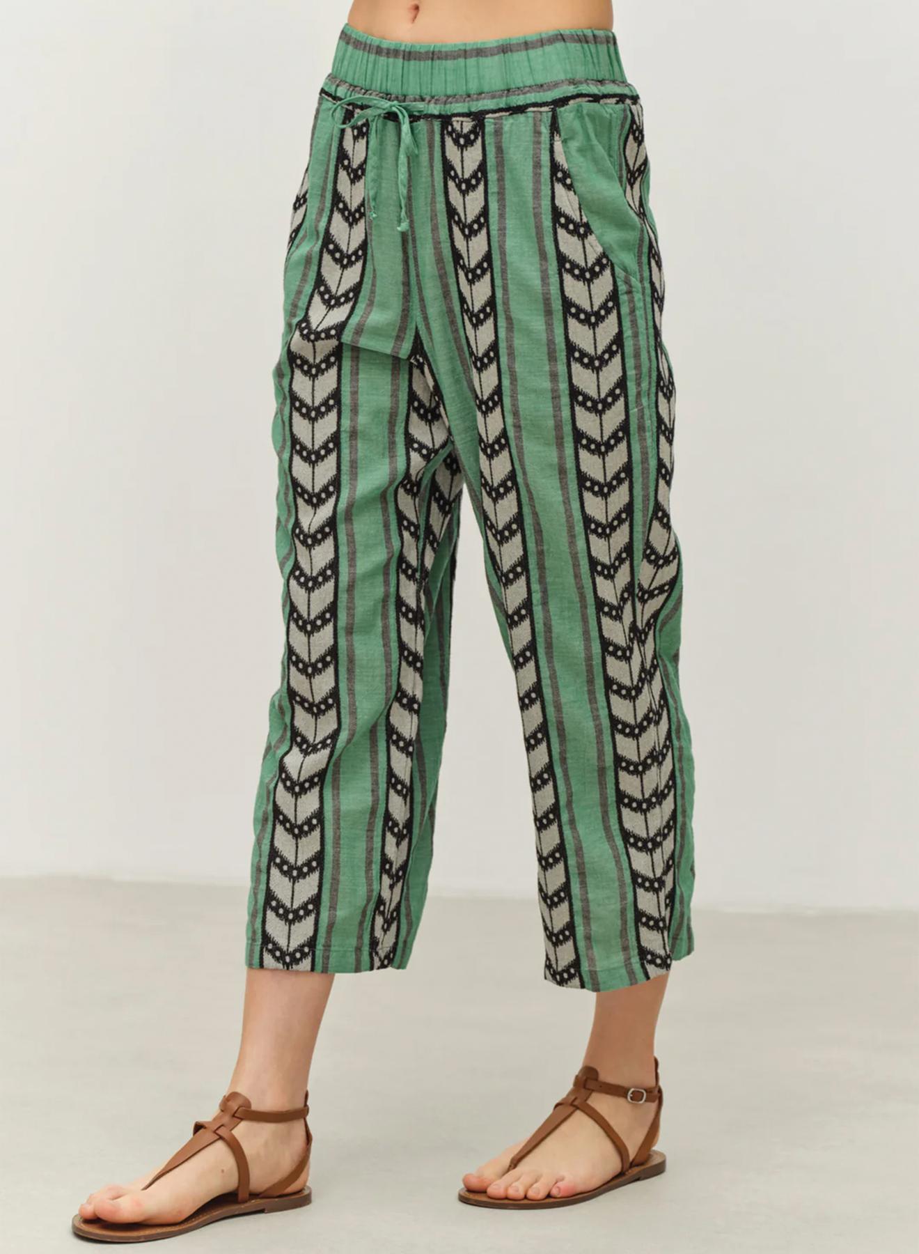 Green-Black Jacquard Pants "PERFECT" Devotion Twins - 4
