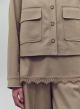 Beige Jacket with buttons and with external front pockets "ANGELICA" Devotion Twins - 2