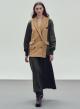 Beige Jacket with two different fabrics "LOTUS" Devotion Twins - 0