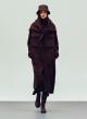 Brown long Coat with external front pockets "OLEANDER" Devotion Twins - 0
