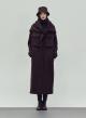 Brown long Coat with external front pockets "OLEANDER" Devotion Twins - 1