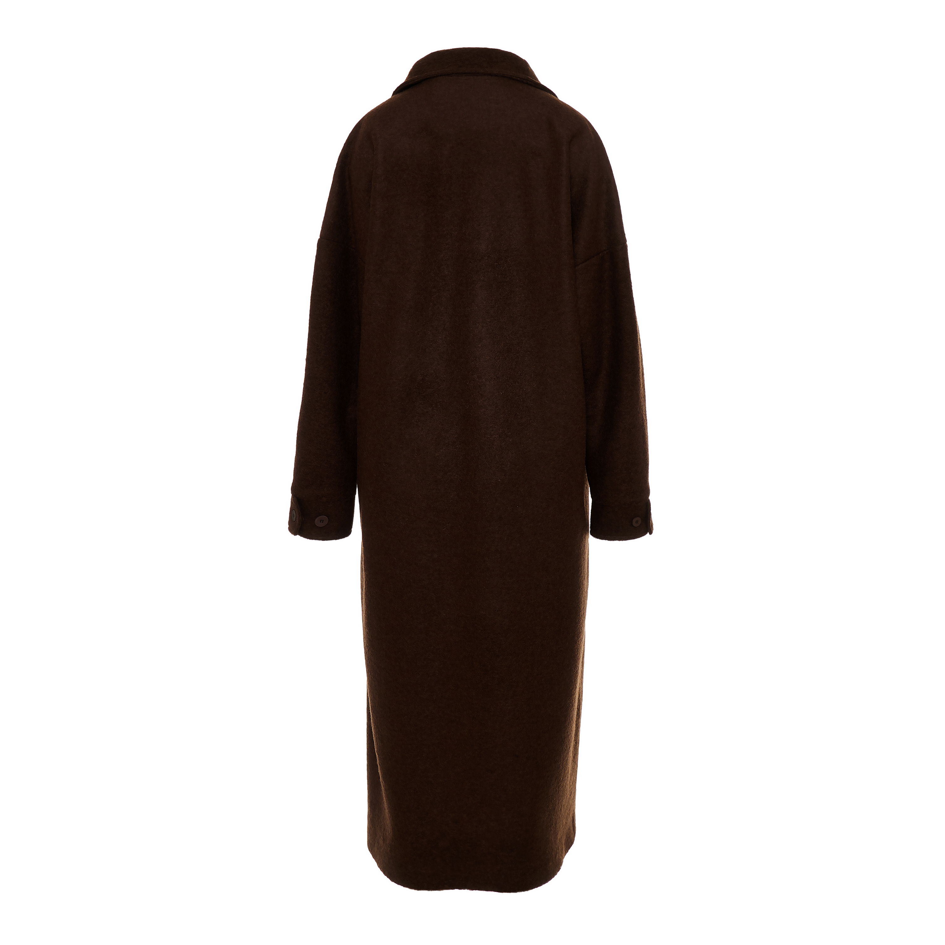 Brown long Coat with external front pockets "OLEANDER" Devotion Twins - 3